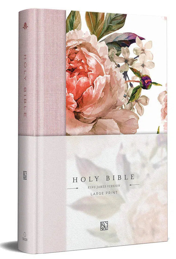 KJV Holy Bible, Large Print Medium format, Pink Cloth Hardcover w/Ribbon Marker, Red Letter-Bibles-買書書 BuyBookBook