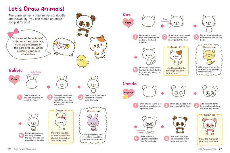 Kawaii Doodles: Supercute Drawings in Four Easy Steps (Yuu)-Children’s / Teenage general interest: Hobbies/ quizzes/ toys and games-買書書 BuyBookBook