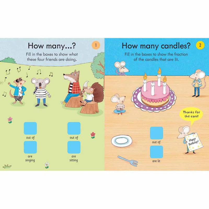 Fractions Practice Pad 7-8 Usborne