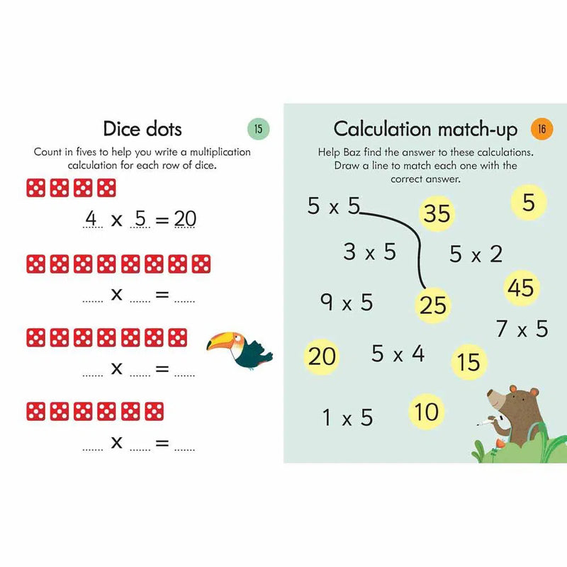 Multiplying Practice Pad 6-7 Usborne