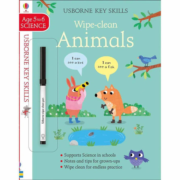 Wipe-clean Animals (Age 5-6) Usborne