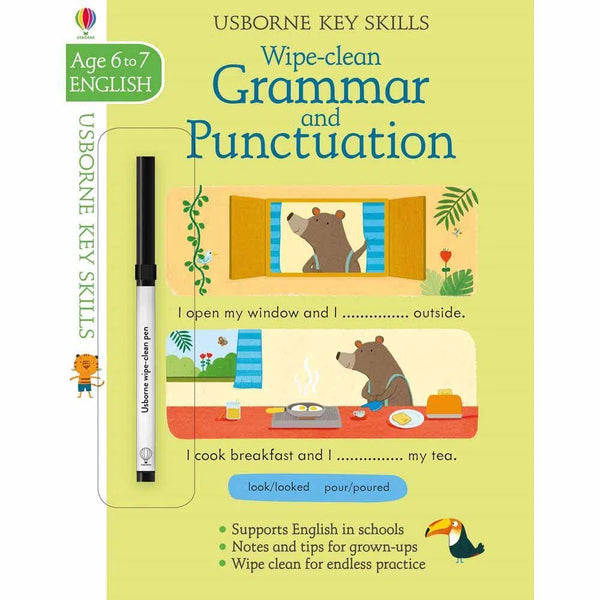 Wipe-clean Grammar & Punctuation (Age 6-7) Usborne