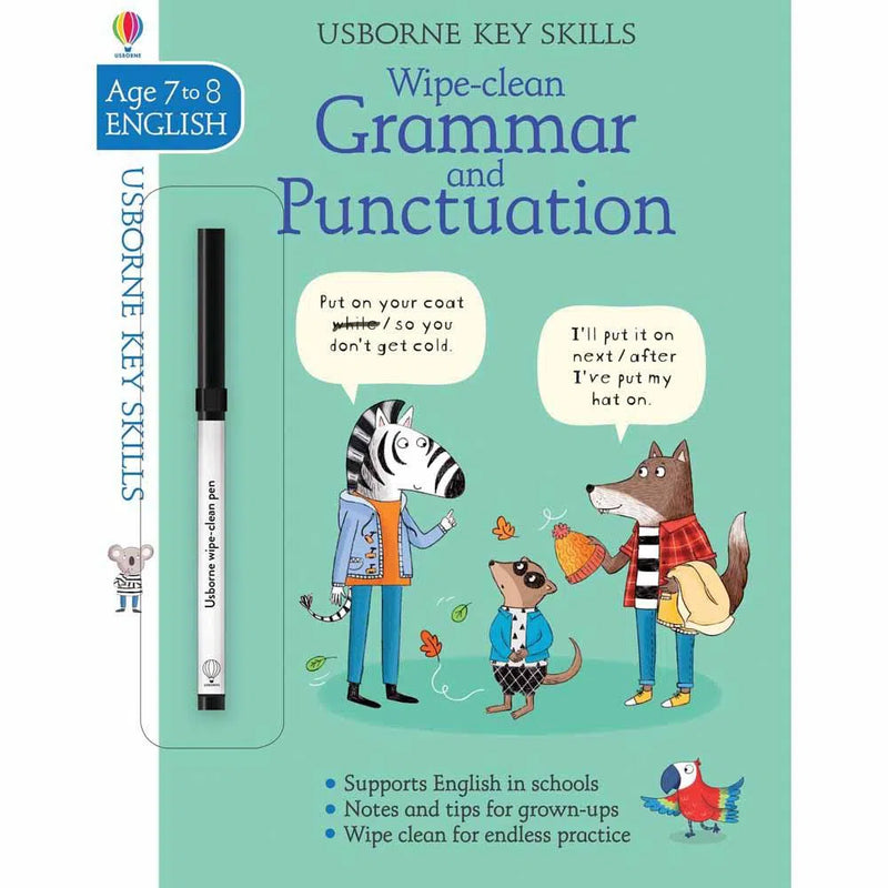 Wipe-clean Grammar & Punctuation (Age 7-8) Usborne