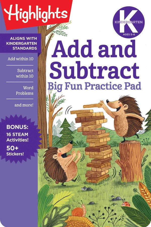 Kindergarten Add and Subtract Big Fun Practice Pad-Children’s / Teenage general interest: Science and technology-買書書 BuyBookBook