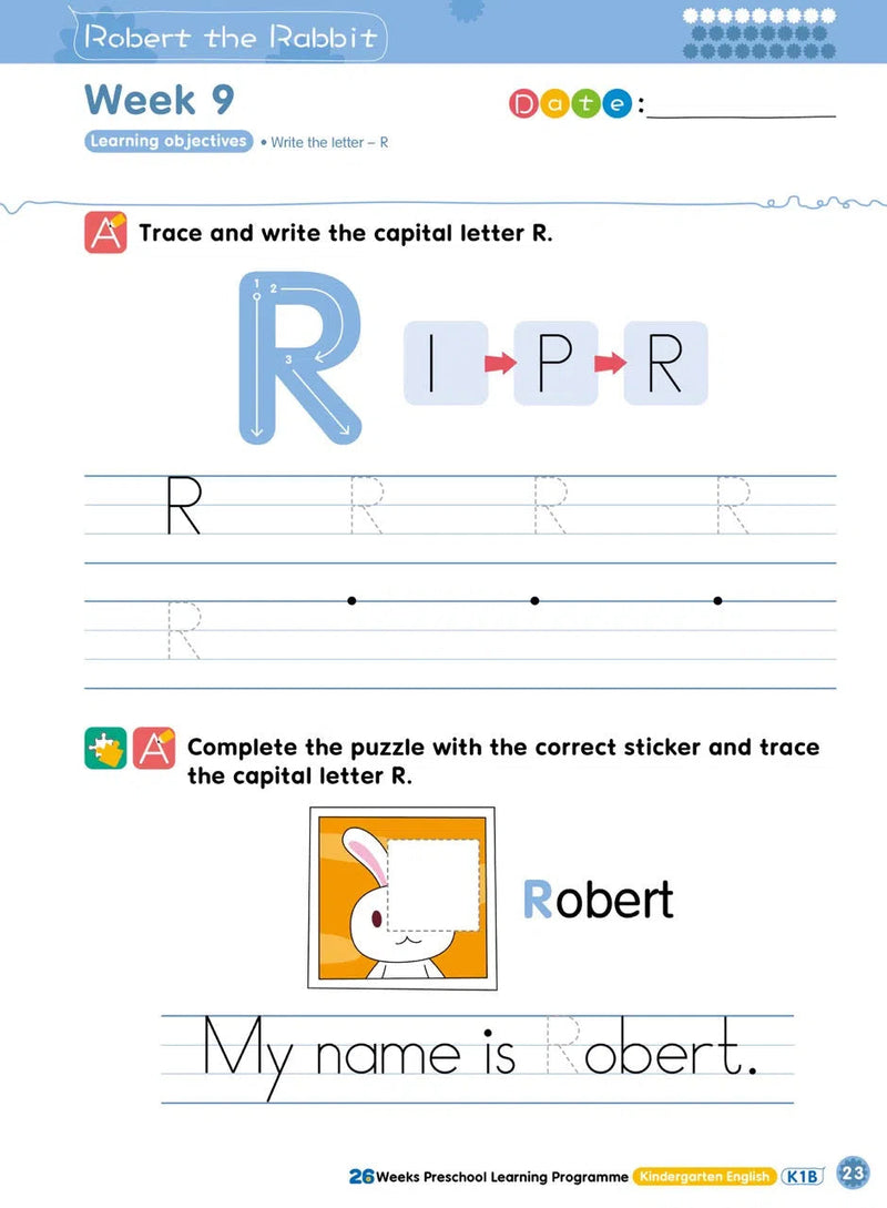 Kindergarten English 幼兒班英語遊戲及寫字練習 - 26週學前教育系列-補充練習: 英文科 English-買書書 BuyBookBook