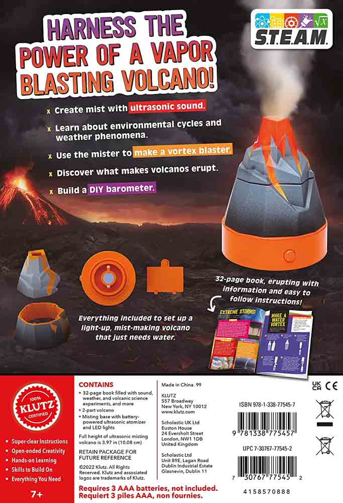 Klutz Ultrasonic Misting Volcano - 買書書 BuyBookBook