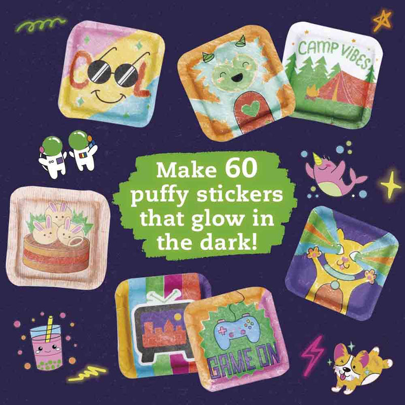 Klutz Make Your Own Glow-in-The-Dark Puffy Stickers - 買書書 BuyBookBook