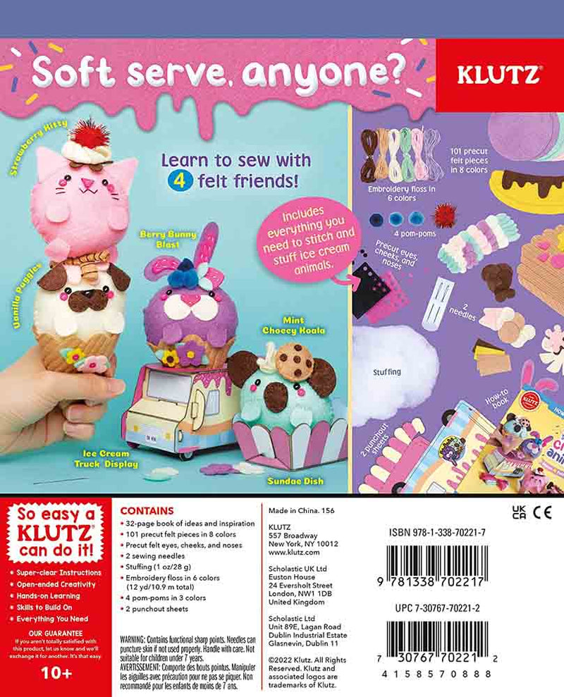 Klutz Sew Your Own Ice Cream Animals - 買書書 BuyBookBook