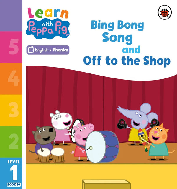 Learn with Peppa Phonics Level 1 Book 10 – Bing Bong Song and Off to the Shop (Phonics Reader)-Educational: First / native language: Readers and reading schemes-買書書 BuyBookBook