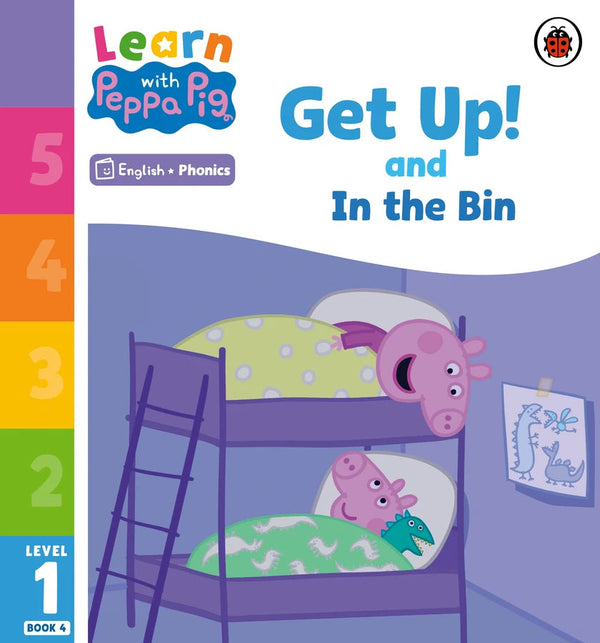 Learn with Peppa Phonics Level 1 Book 4 – Get Up! and In the Bin (Phonics Reader)-Educational: First / native language: Readers and reading schemes-買書書 BuyBookBook