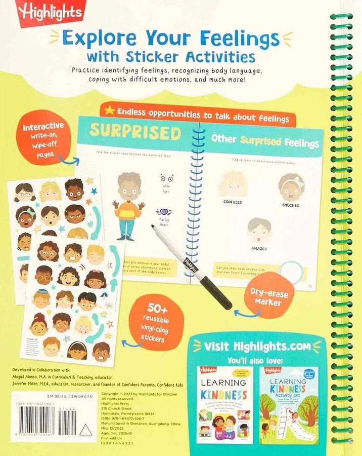 Learning Kindness My Feelings Sticker Book (Highlights)-Activity: 繪畫貼紙 Drawing & Sticker-買書書 BuyBookBook