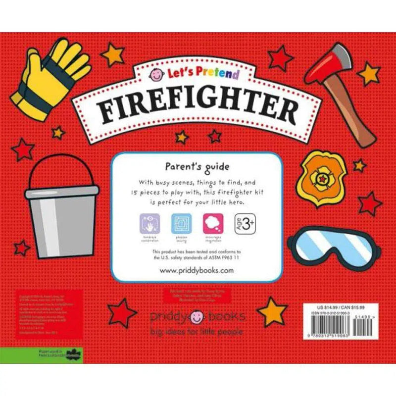 Let's Pretend: Firefighter Set (Hardback) Priddy