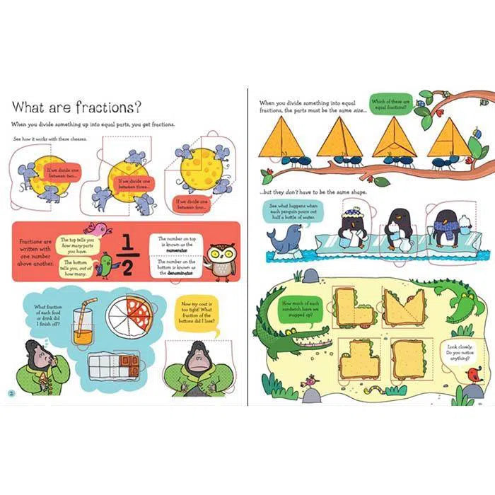 Lift-the-flap Fractions and Decimals Usborne