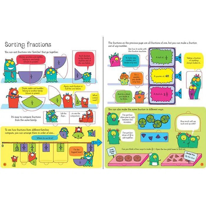 Lift-the-flap Fractions and Decimals Usborne