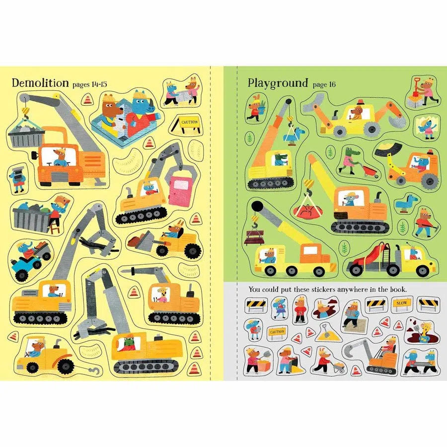 Little First Stickers Diggers and Cranes Usborne
