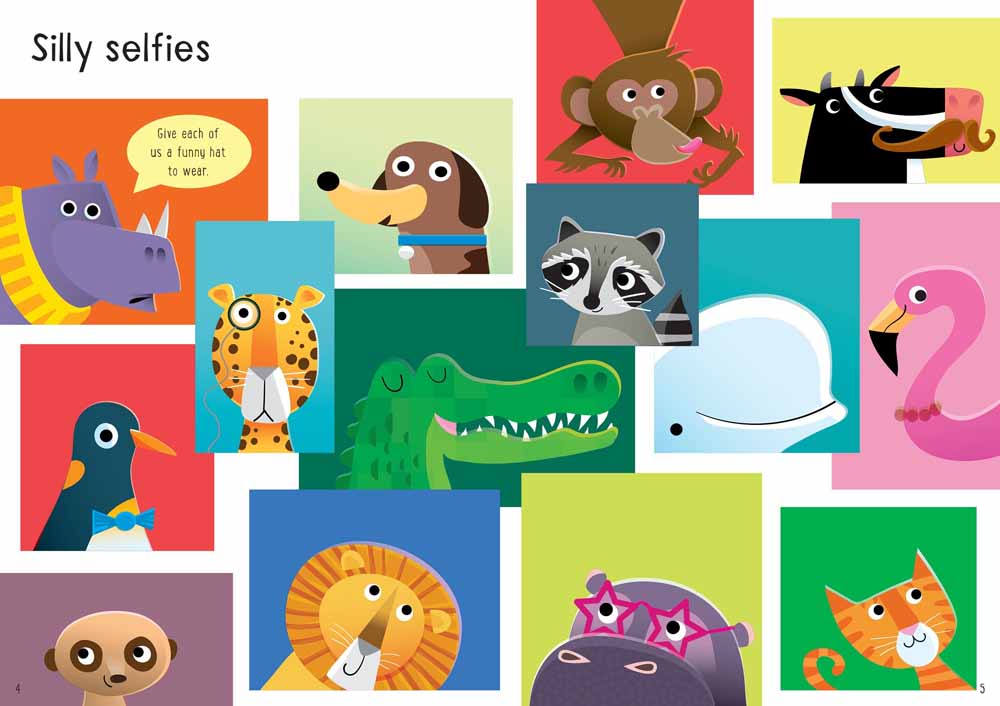 Little First Stickers Funny Hats Usborne