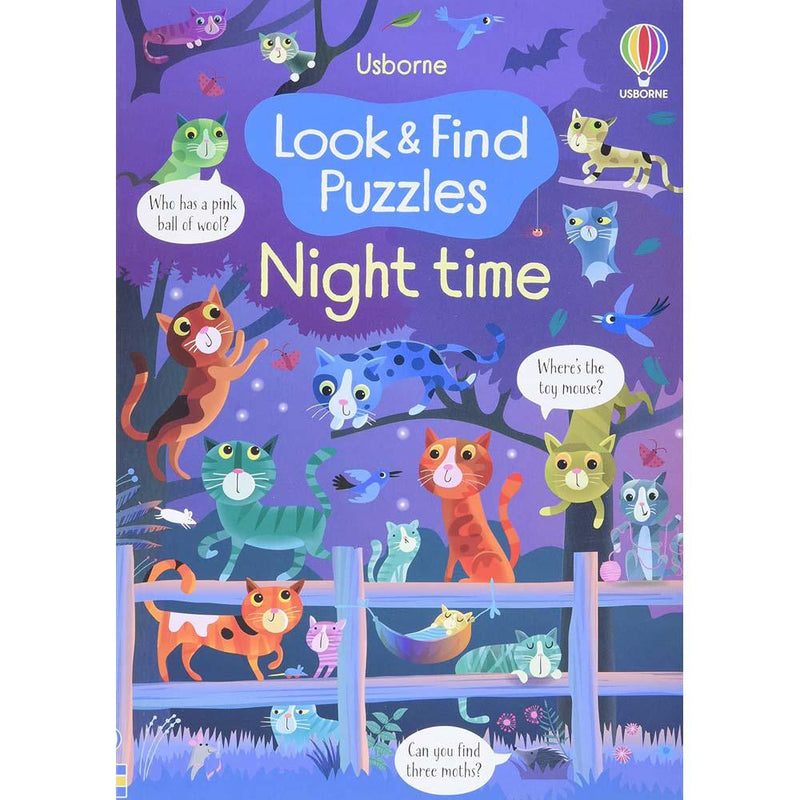 Look and Find Puzzles: Night Time (Kirsteen Robson)-Activity: 益智解謎 Puzzle & Quiz-買書書 BuyBookBook