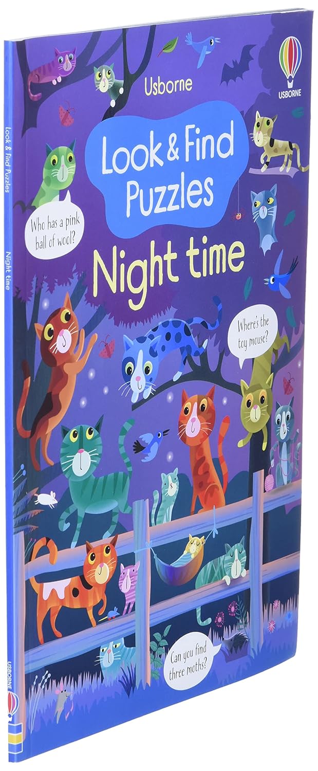 Look and Find Puzzles: Night Time (Kirsteen Robson)-Activity: 益智解謎 Puzzle & Quiz-買書書 BuyBookBook