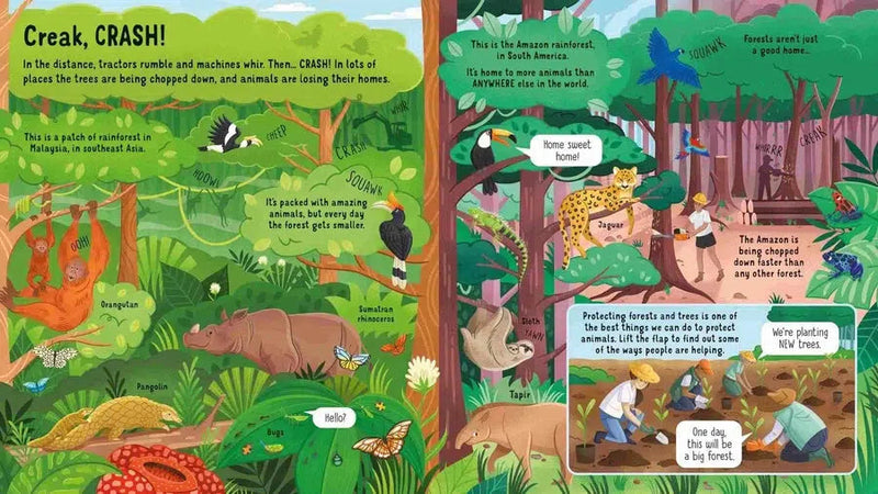 Look inside Animals in Danger Usborne