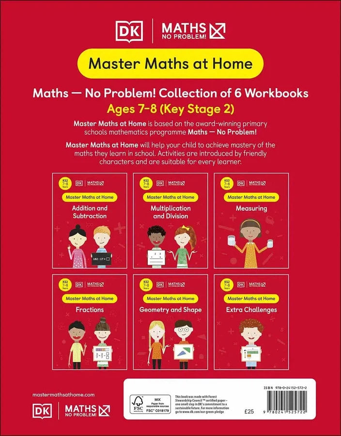 Maths ― No Problem! Collection of 6 Workbooks (Ages 7-8) DK UK