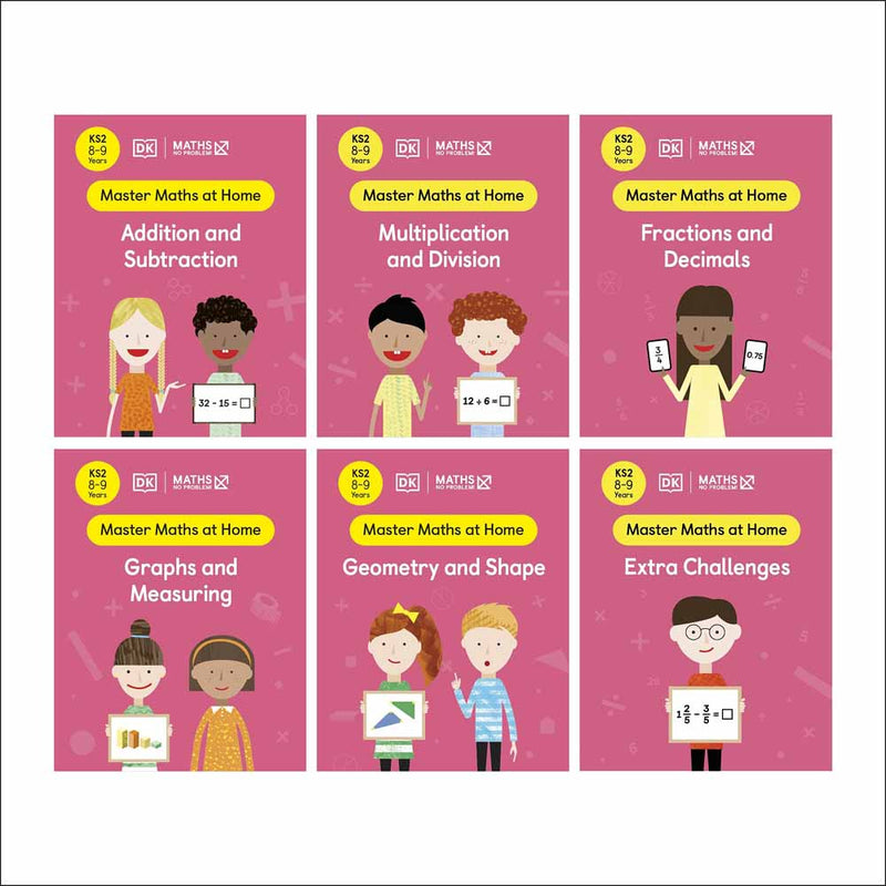 Maths ― No Problem! Collection of 6 Workbooks (Ages 8-9) DK UK