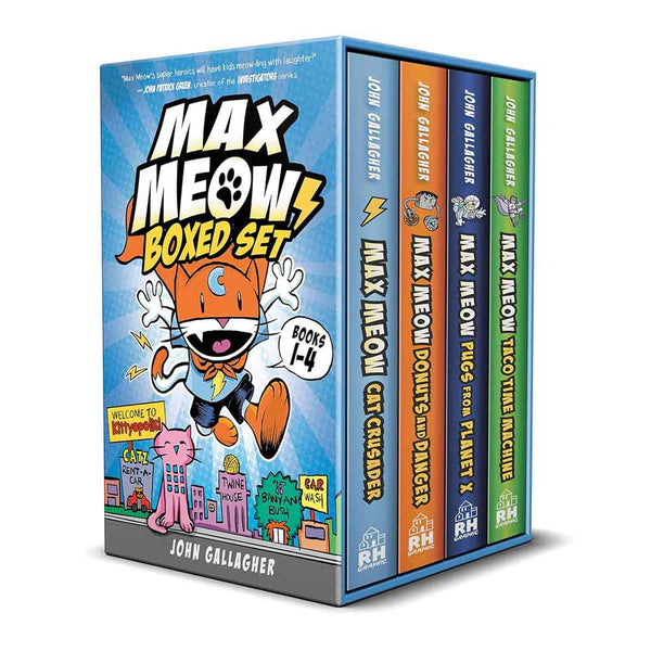 Max Meow Boxed Set - Welcome to Kittyopolis (Books 1-4)-Fiction: 幽默搞笑 Humorous-買書書 BuyBookBook