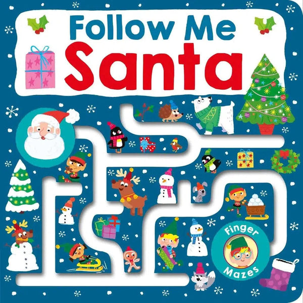 Maze Book - Follow Me Santa (Board Book) Priddy