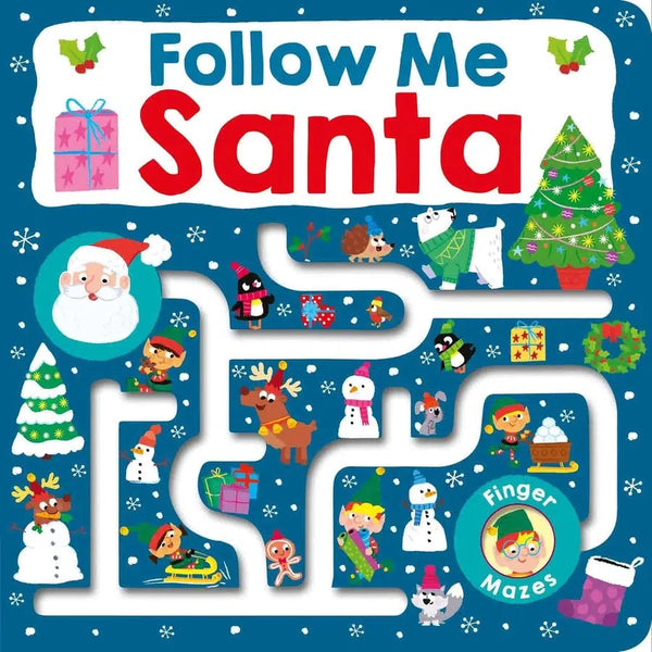 Maze Book - Follow Me Santa (Board Book) Priddy
