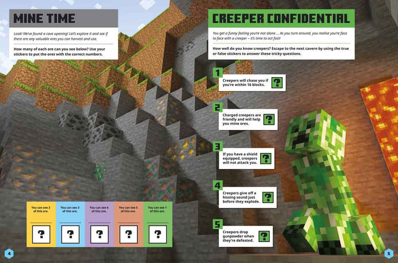 Minecraft Sticker Adventure - Mob Attacks! (Mojang AB)-Nonfiction: 興趣遊戲 Hobby and Interest-買書書 BuyBookBook