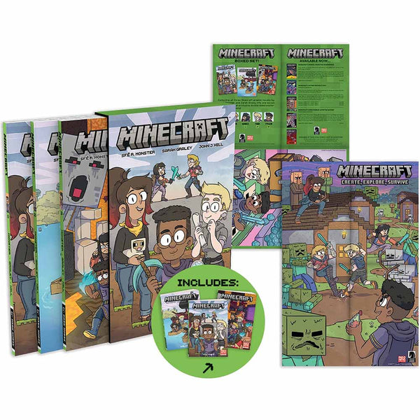 Minecraft Boxed Set (Graphic Novels)-Fiction: 歷險科幻 Adventure & Science Fiction-買書書 BuyBookBook