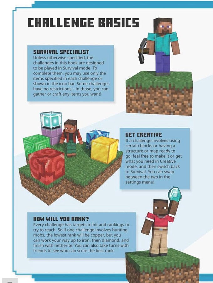 Minecraft Challenges List Minecraft: Survival Challenges: The Adventure Edition