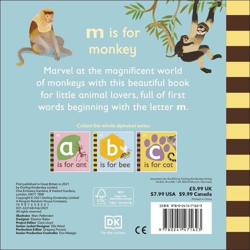 M is for Monkey (Board book) DK UK