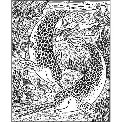 Narwhals and Other Sea Creatures Magic Painting Book Usborne