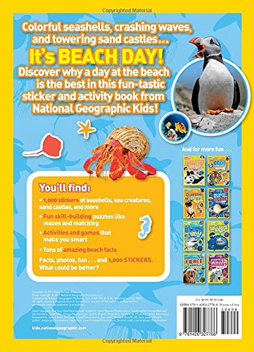 National Geographic Kids Beach Day Sticker Activity Book-Children’s interactive and activity books and kits-買書書 BuyBookBook