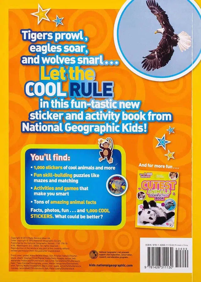 NGK Sticker Activity Book - Cool Animals - 買書書 BuyBookBook