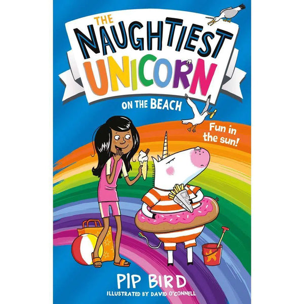 Naughtiest Unicorn #06, The - On the Beach (Paperback) (UK)(aka Dave the Unicorn)(Pip Bird) Harpercollins (UK)