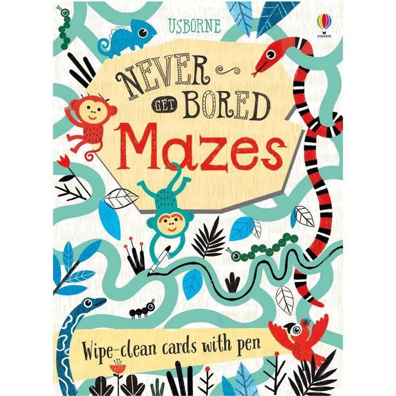 Never Get Bored Mazes (Wipe Clean) Usborne