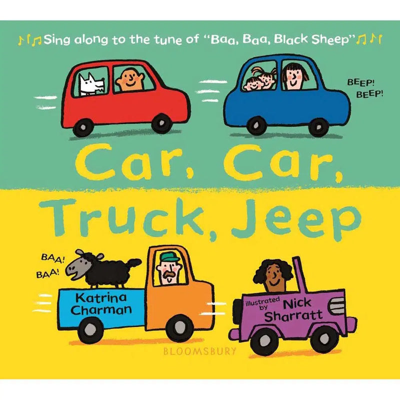 New Nursery Rhymes - Car, Car, Truck, Jeep (Nick Sharratt)-Fiction: 兒童繪本 Picture Books-買書書 BuyBookBook