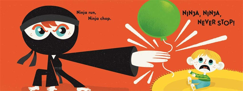 Ninja, Ninja, Never Stop! (Board Book) - 買書書 BuyBookBook