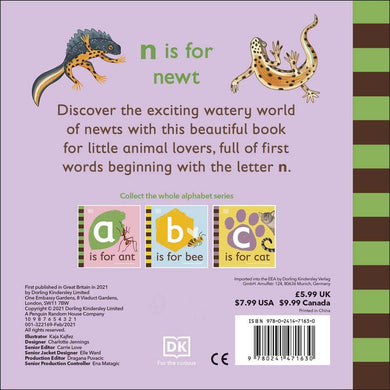 N is for Newt (Board book) DK UK