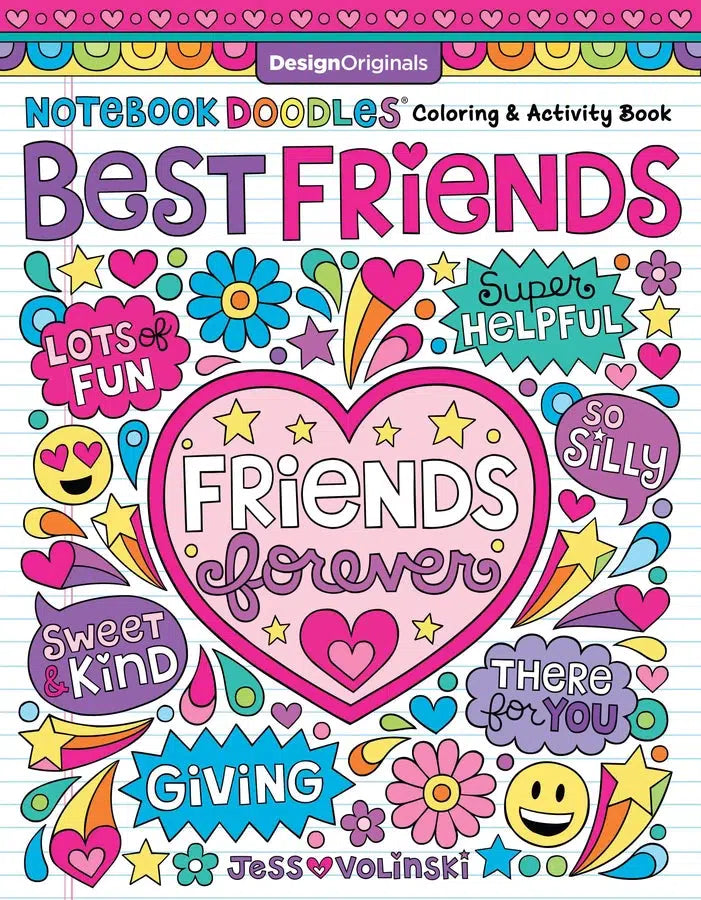 Notebook Doodles Best Friends-Adult colouring & activity books-買書書 BuyBookBook