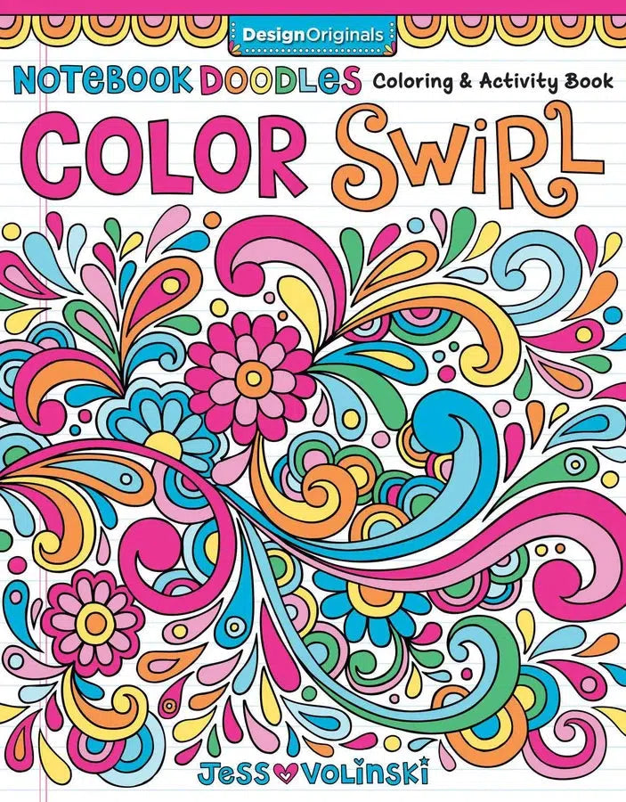 Notebook Doodles Color Swirl-Adult colouring & activity books-買書書 BuyBookBook