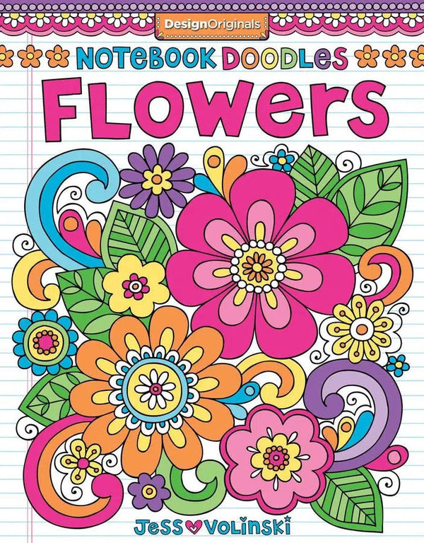 Notebook Doodles Flowers-Adult colouring & activity books-買書書 BuyBookBook