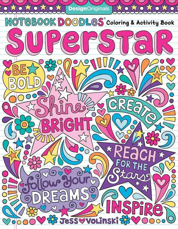 Notebook Doodles Superstar-Adult colouring & activity books-買書書 BuyBookBook