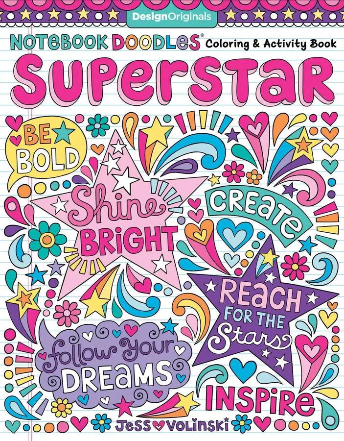 Notebook Doodles Superstar-Adult colouring & activity books-買書書 BuyBookBook