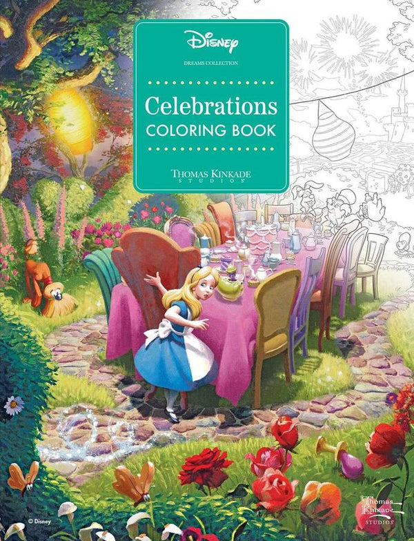 Disney Dreams Collection Thomas Kinkade Studios Celebrations Coloring Book-Lifestyle and Leisure-買書書 BuyBookBook