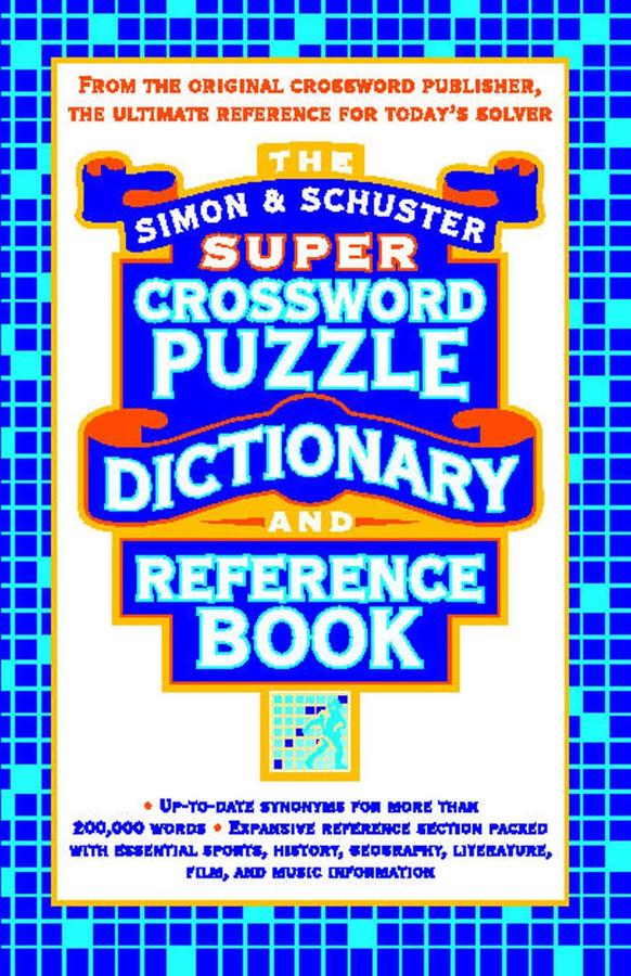 Simon & Schuster Super Crossword Puzzle Dictionary And Reference Book-Hobbies/ quizzes/ games-買書書 BuyBookBook