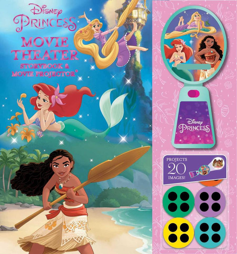Disney Princess: Moana, Rapunzel, and Ariel Movie Theater Storybook & Movie Projector-Children’s picture books-買書書 BuyBookBook