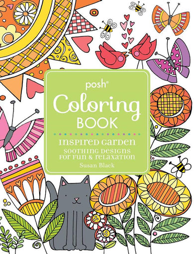 Posh Adult Coloring Book Inspired Garden: Soothing Designs for Fun & Relaxation-Hobbies/ quizzes/ games-買書書 BuyBookBook
