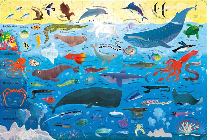 Oceans (Usborne Book and Jigsaw) (300 pcs) - 買書書 BuyBookBook